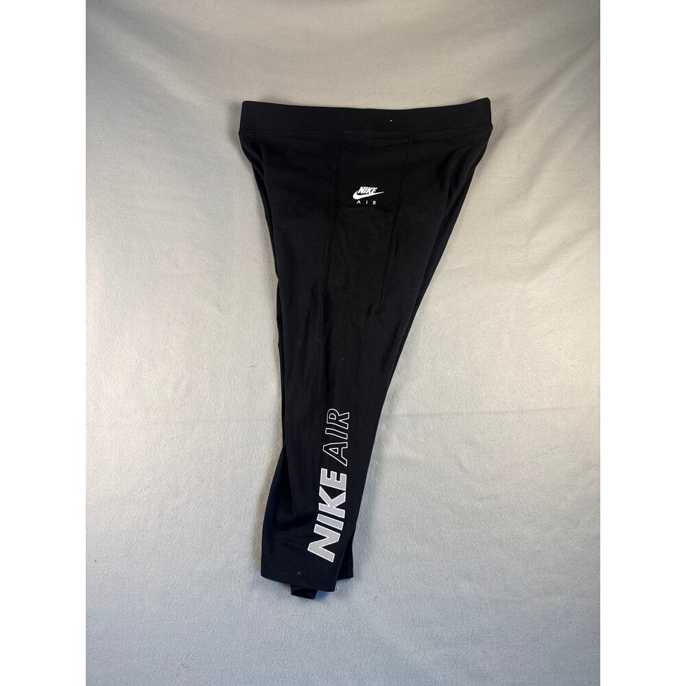 Nike Air Leggings Womens 2X Black Skinny High Rise Cropped Graphic Athletic Gym - Picture 2 of 6